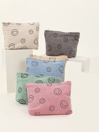 Zenana Corduroy Smile Clutch Bag.