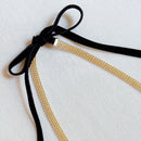 Ties on the Back Golden Choker Necklace.