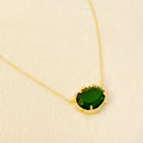 Clustered Glass Jewel Necklace.