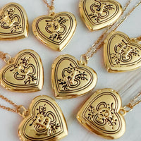 Nostalgic Heart Initial Open Locket Necklace.