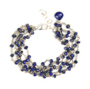 Lapis Lazuli Sterling Silver Bracelet.