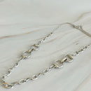 Double Equestrian Chain Necklace.