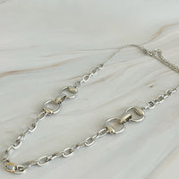 Double Equestrian Chain Necklace.