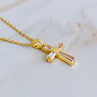 My Dear Crystal Cross Necklace.