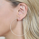 25804-60 - 60mm Wire Hoop Earrings.