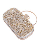 Diamond Evening Clutch Bag Wedding Golden Clutch Purse Chain Shoulder Handbag.