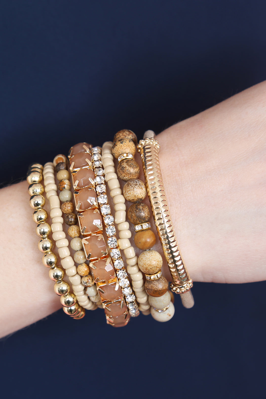 Regular Size Stackable Beads Bracelet Set