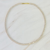 Marquise Cut Sparkle Tennis Necklace.