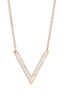 Pave v Charm Necklace.