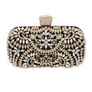 Diamond Evening Clutch Bag Wedding Golden Clutch Purse Chain Shoulder Handbag.