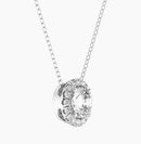 Exquisite AGI Certified Lab-Grown Diamond (G/Vs) Halo Pendant Necklace in 14kt White Gold - Choose 1 CTW or 2 CTW.