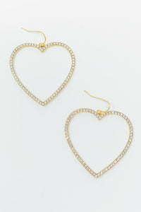 My Precious Heart Earrings, Gold.