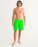 Neon Green 7" Classic Men Swim Trunk.