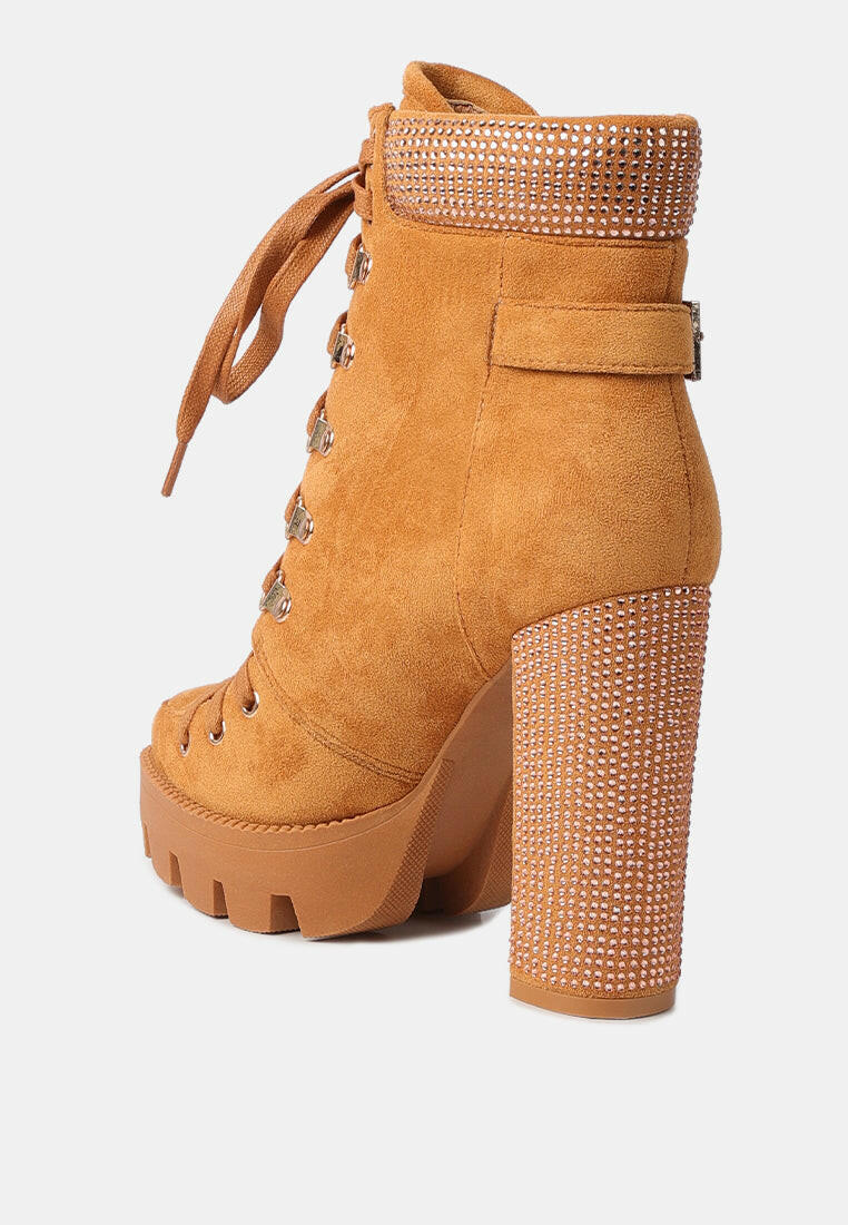 Birch Block Heeled Ankle Boots.