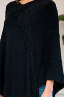 Asymmetric Fringe Poncho.