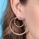 Mye1125 - Double Hoop Post Earrings