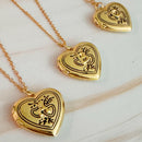 Nostalgic Heart Initial Open Locket Necklace.