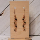 Handmade Tiger's Eye Horse Shoe Link Chain Earrings