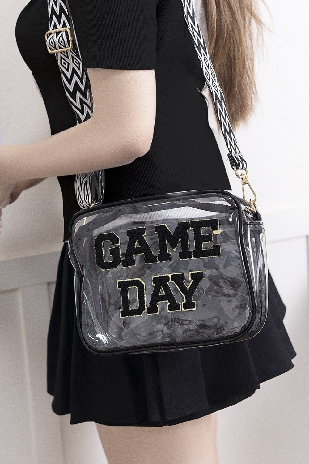 Zenana GAME DAY Stadium Approved Transparent Crossbody Bag.