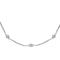 Diamonds by the Yard Bezel-Set Necklace in 14k White Gold (0.50 Ctw).