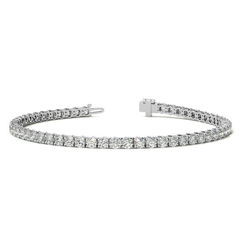 12.00 CTW Lab Grown Diamond Tennis Bracelet in 14kt White/Yellow Gold (G/Vs) AGI Certified