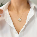 Crystal Bubble Initial Necklace.