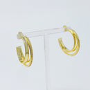 Irene Dimensional Hoop Earrings