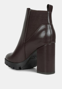 Bolt Block Heeled Chelsea Boots by Ruw.