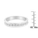 IGI Certified 1/2 Cttw Round Brilliant Cut Diamond 18K White Gold Channel Set Eternity Style Wedding Band Ring (H-I Colo