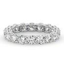 AGI Certified 2 CTW Round Lab Grown Diamond Eternity Band in 14K White Gold (F-Vs).