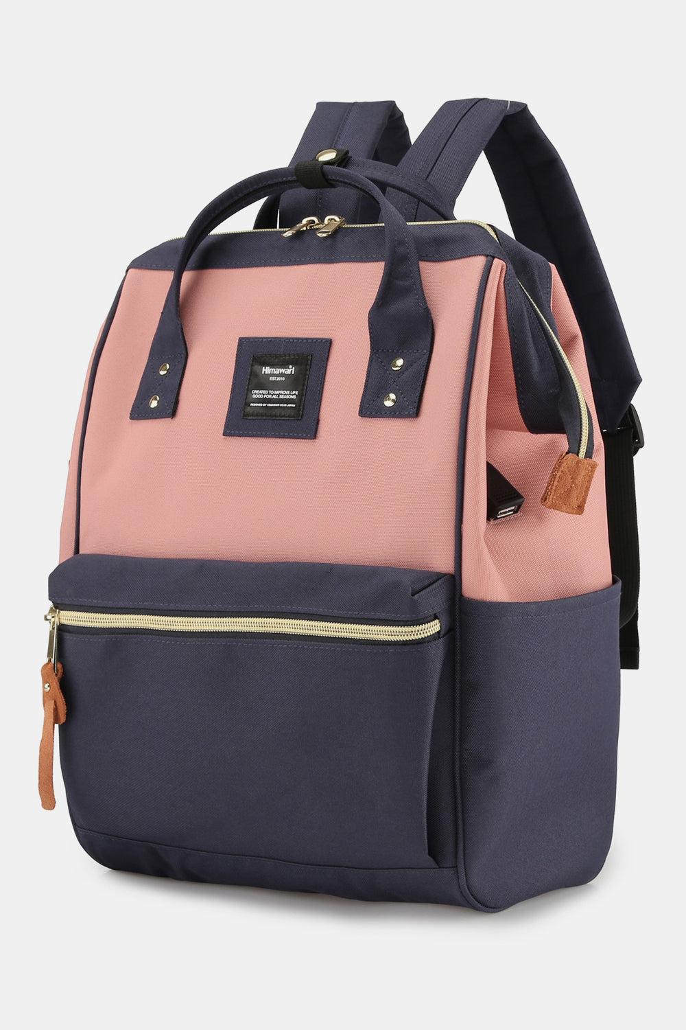 Himawari Waterproof Canvas Backpack Bag with Side Pockets.