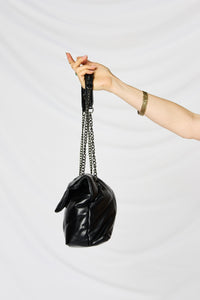 SHOMICO PU Leather Chain Handbag.