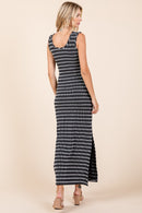 Mittoshop Striped Scoop Neck Sleeveless Maxi Dress.