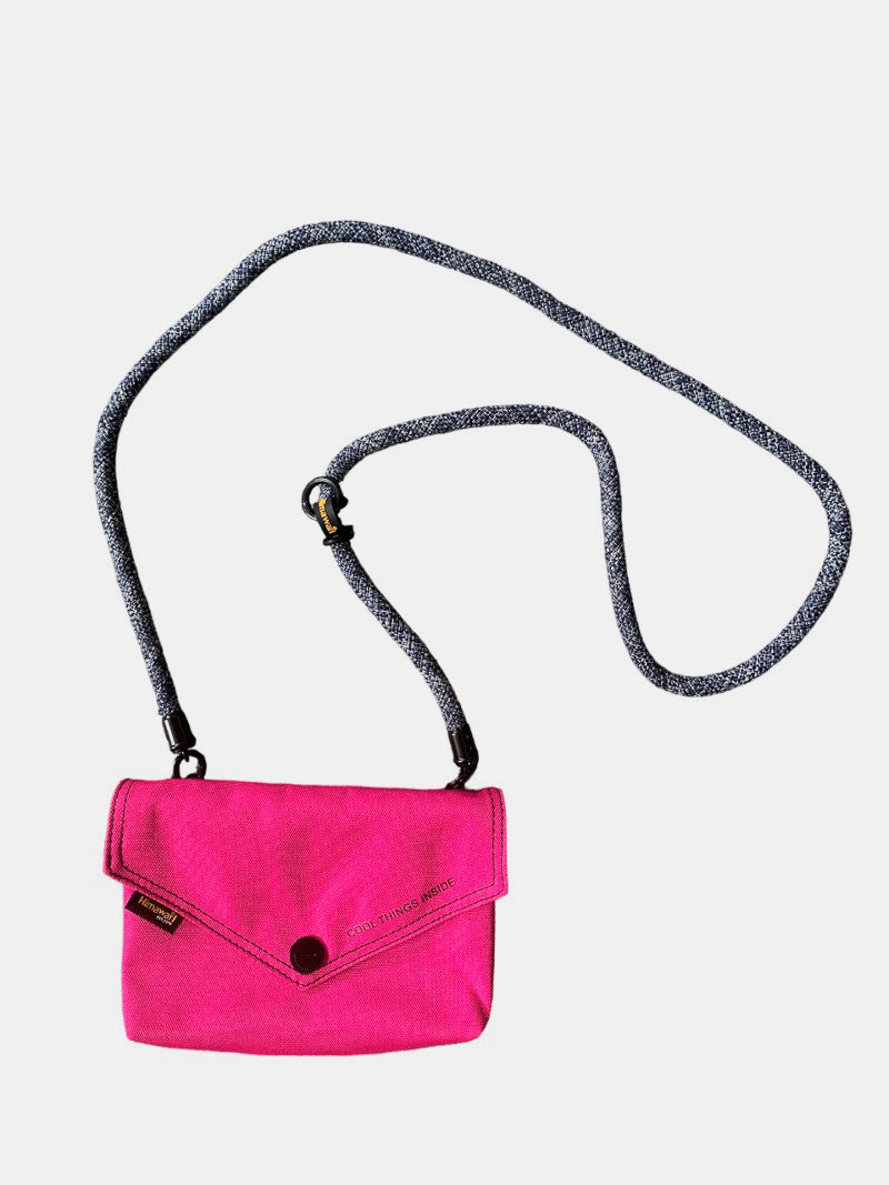 Himawari Solid Color Envelope Shape Crossbody Bag with Removable Strap.