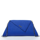 Angelica Cobalt Blue Leather Clutch Bag.