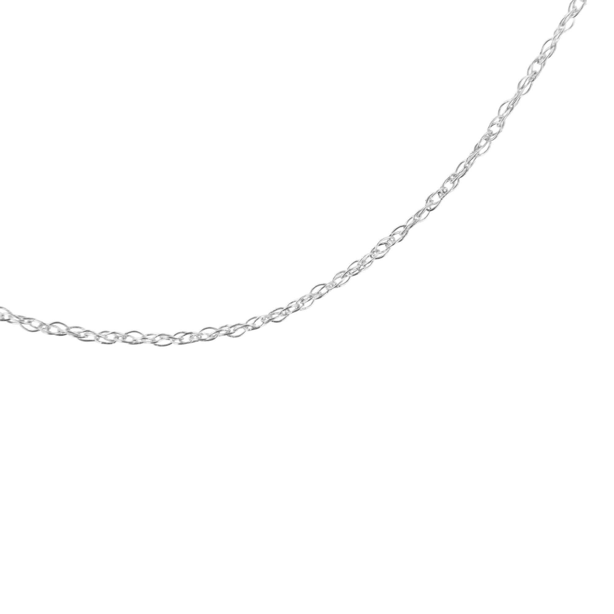 10K Gold 0.5 Mm Slender & Dainty Fine Rope Chain Necklace.