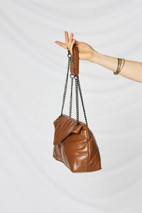 SHOMICO PU Leather Chain Handbag.