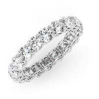 AGI Certified 2 CTW Round Lab Grown Diamond Eternity Band in 14K White Gold (F-Vs).