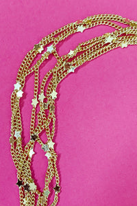 Show Me the Ways Necklace, Gold.