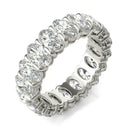 4 CTW Oval Lab Grown Diamond Couture Classic Eternity Ring 14K White Gold (G-Vs).