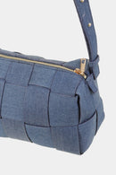 Fame Woven Crossbody Bag with Adjustable Strap.