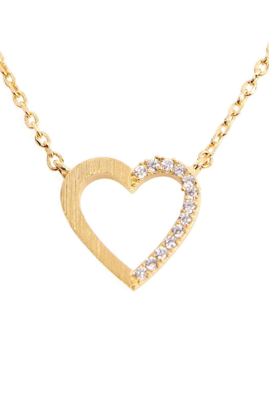 Heart Crystal Pave Necklace