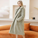 Female Winter Plush Thick Warm Loose Women Faux Rabbit Fur Coat.