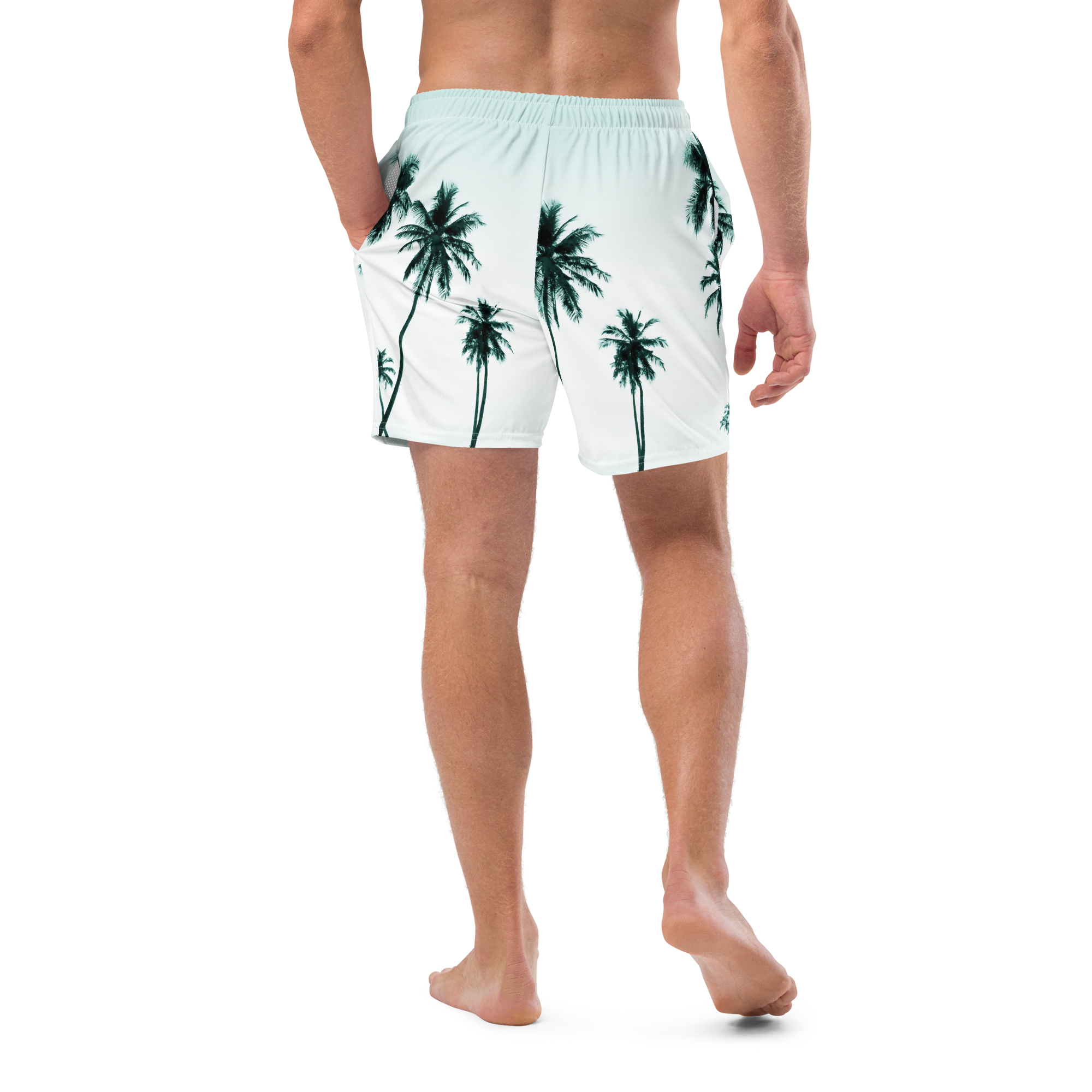 Men's Palm Paradise Recycled Mid-Length UPF 50+ Swim Shorts.