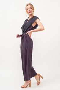 And The Why Laced Surplice Tie Waist Jumpsuit.