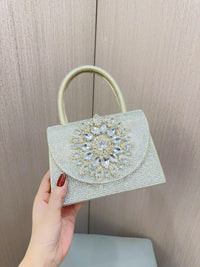 Rhinestone Glitter Clutch Purse Evening Handbag Shoulder Bag Wedding Prom.