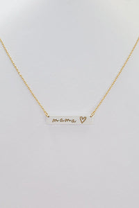 Mama Bar Heart Necklace.