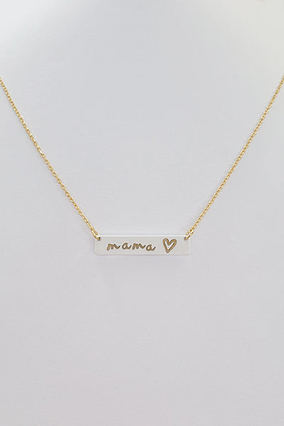 Mama Bar Heart Necklace.