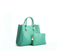 Jane - Tiffany Blue Vegan Leather Satchel.