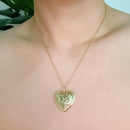 Nostalgic Heart Initial Open Locket Necklace.